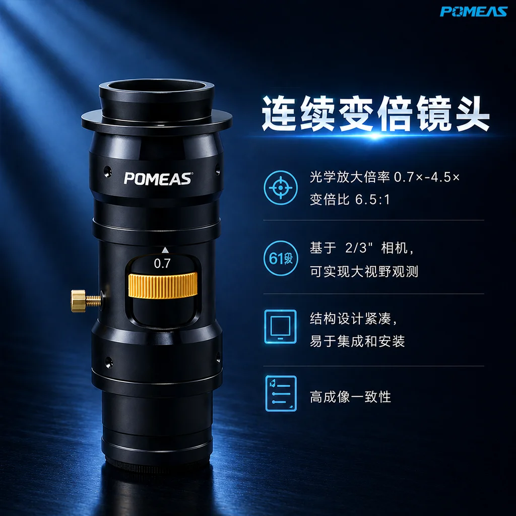 工业连续变倍镜头 0.7X-4.5X C接口机器视觉镜头