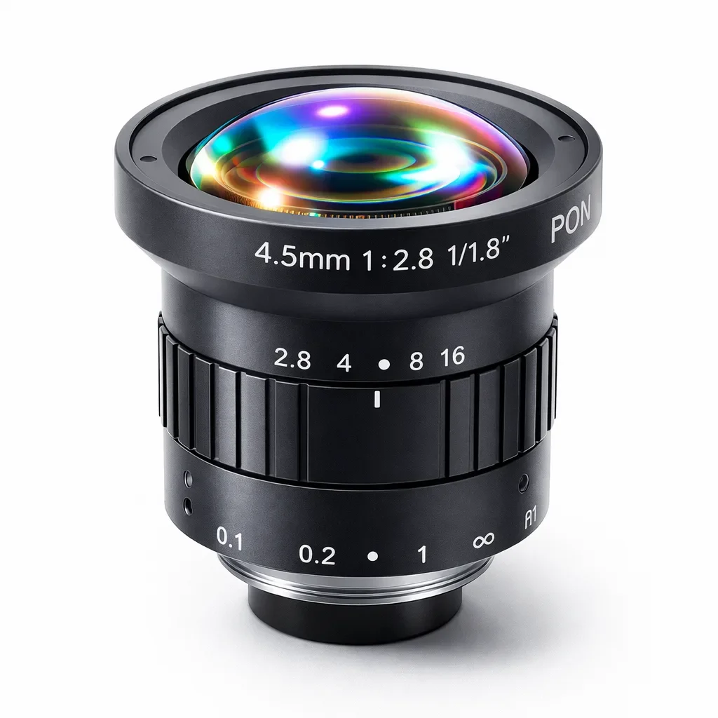 4.5mm 5MP Low Distortion Wide-Angle FA Industrial Lens