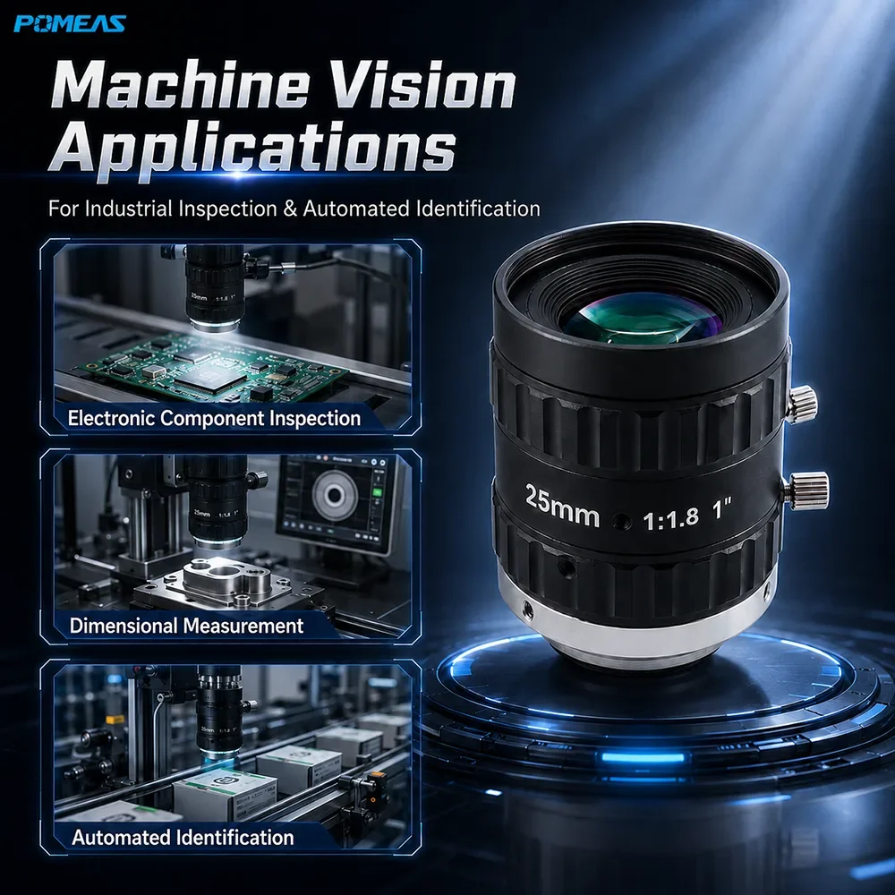 Objetivo FA Industrial 25mm 1-Inch 10MP C-Mount