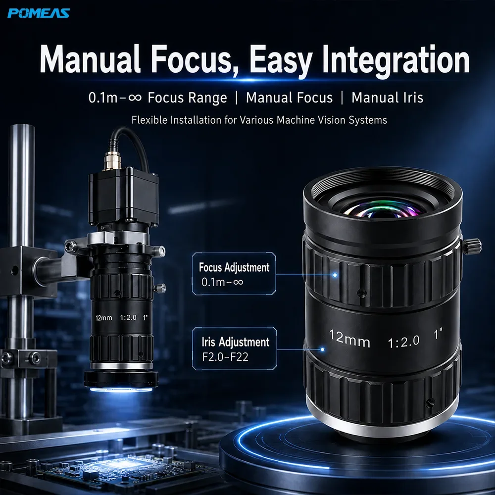 12mm 1-Inch 10MP C-Mount FA Industrial Lens