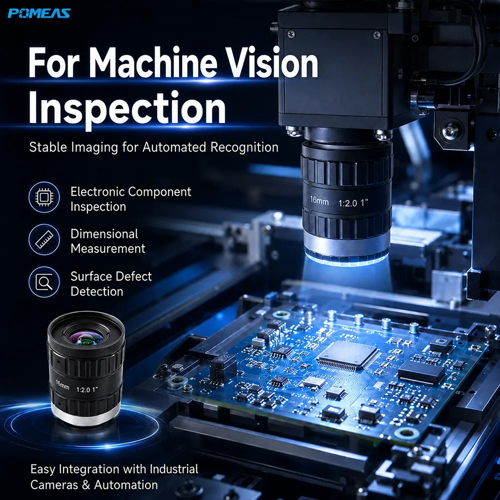 Промышленный FA-объектив 16mm 1-Inch 10MP C-Mount