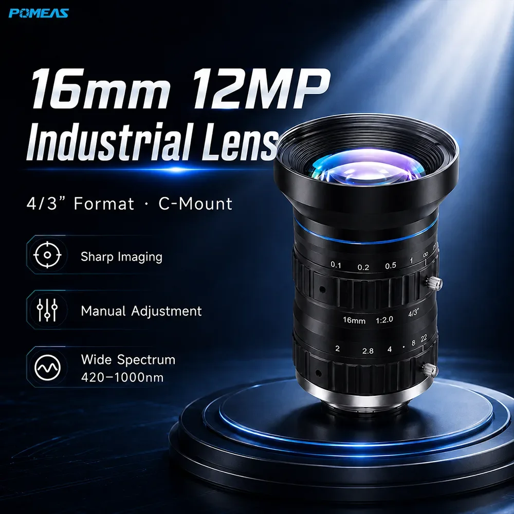 Objectif FA Industriel 16mm 4/3-Inch 12MP C-Mount