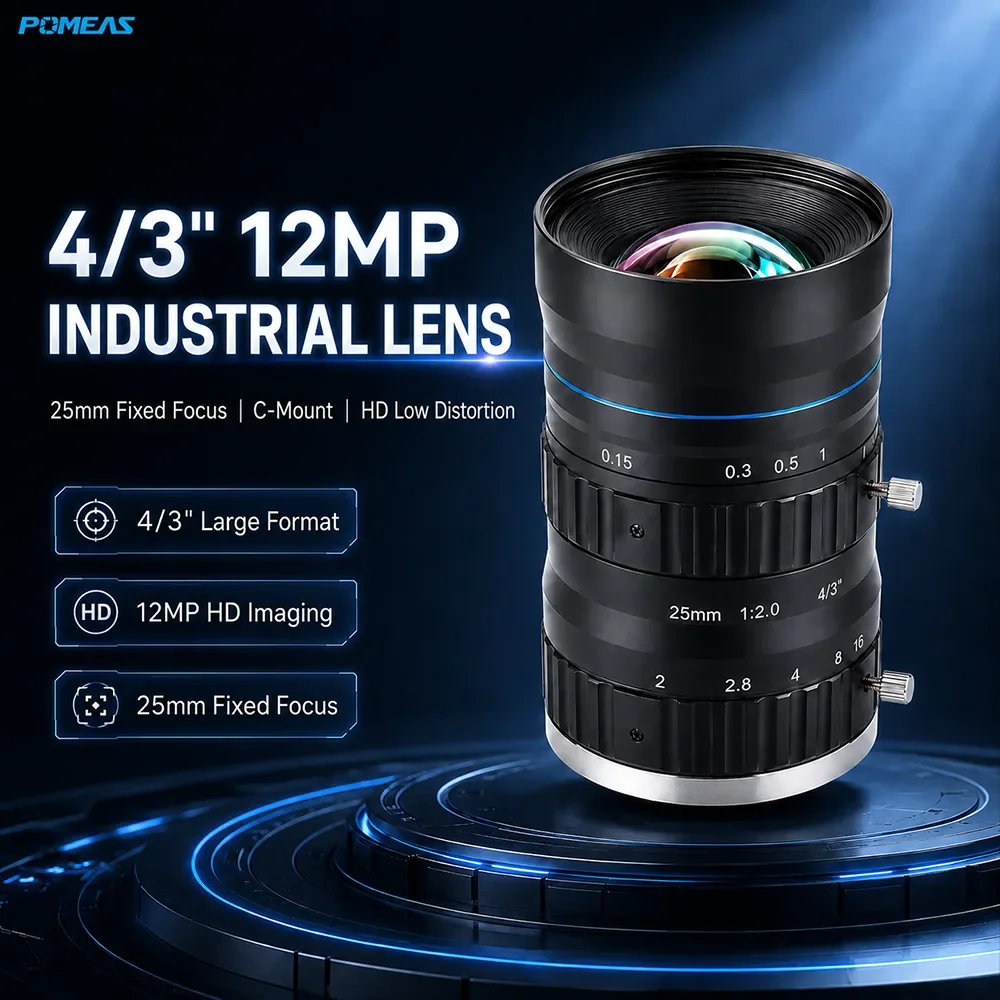عدسة FA صناعية 25mm 4/3-Inch 12MP C-Mount