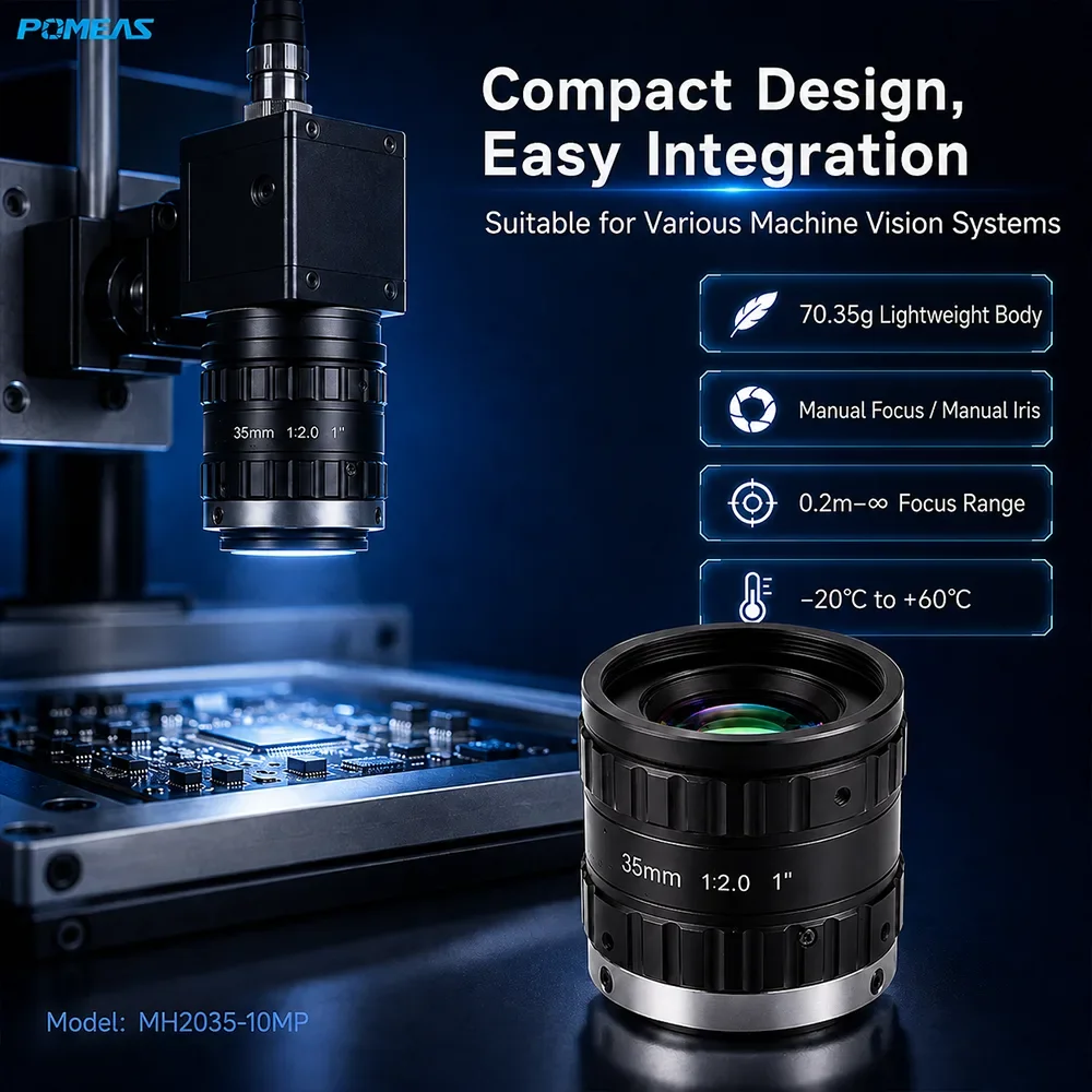 35mm 1-Inch 10MP C-Mount FA Industrial Lens
