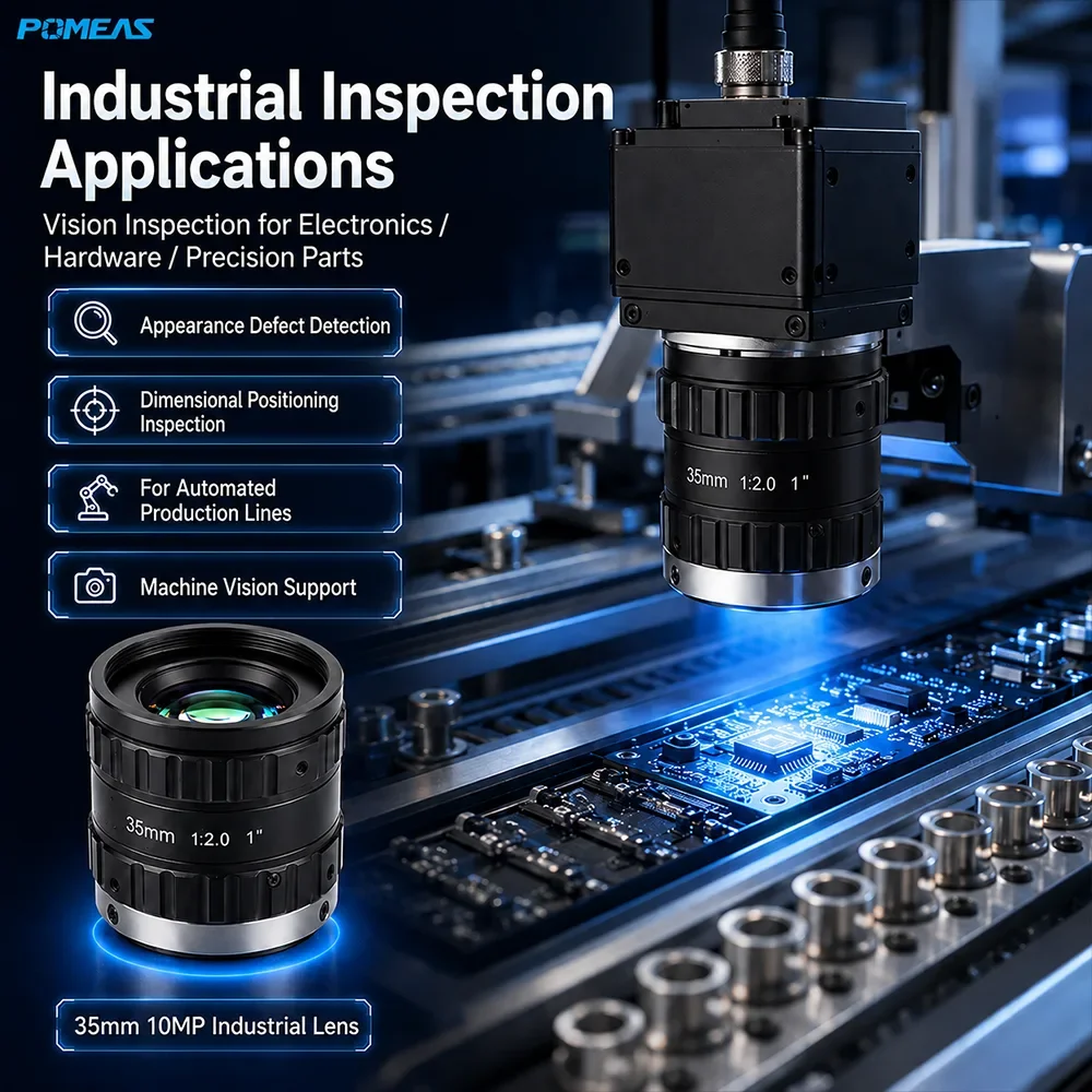 35mm 1-Inch 10MP C-Mount FA Industrial Lens