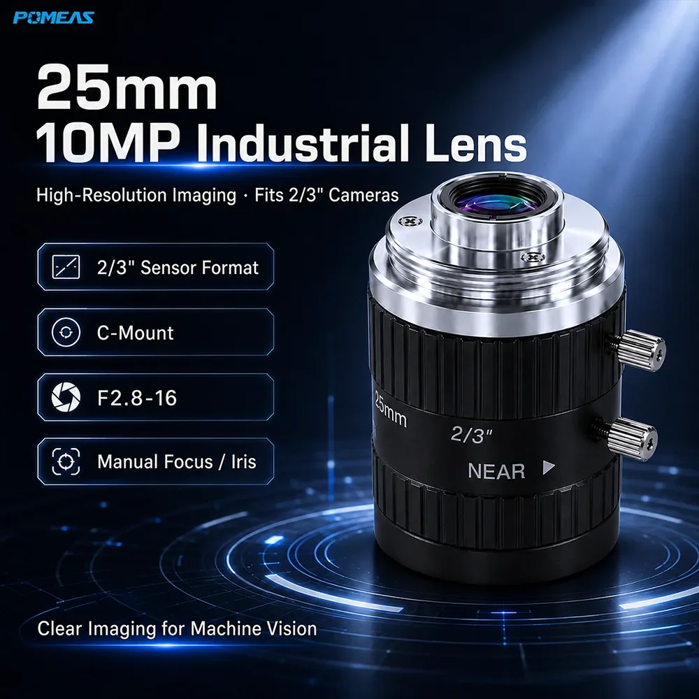 Промышленный FA-объектив 25mm 2/3-Inch 10MP C-Mount
