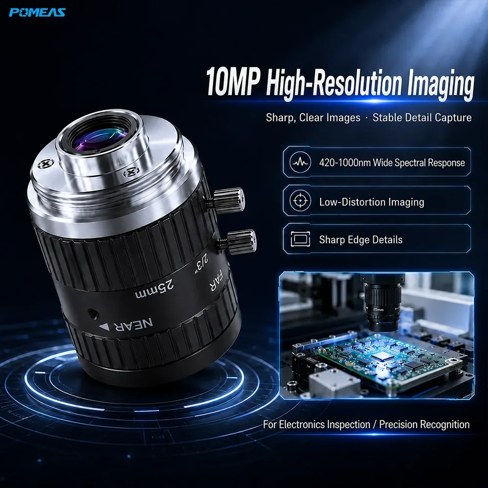 Промышленный FA-объектив 25mm 2/3-Inch 10MP C-Mount