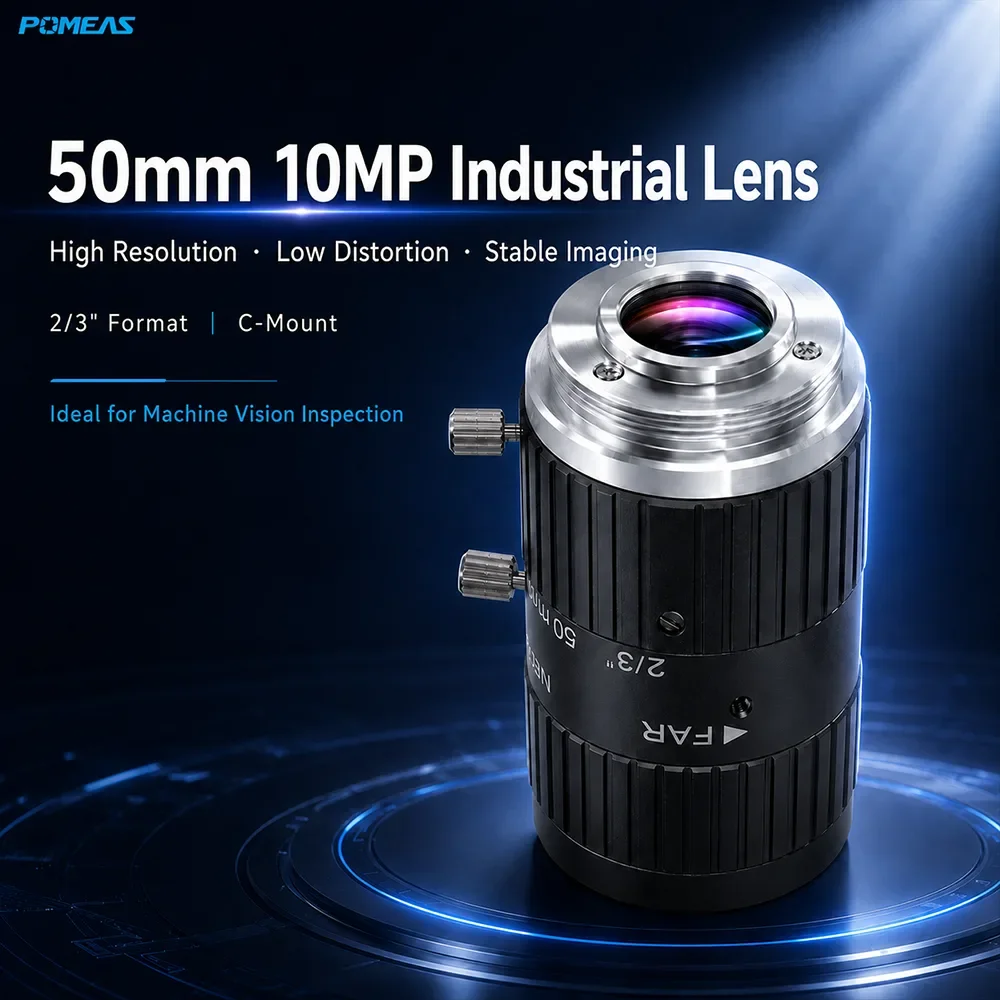 Objetivo FA Industrial 50mm 2/3-Inch 10MP C-Mount