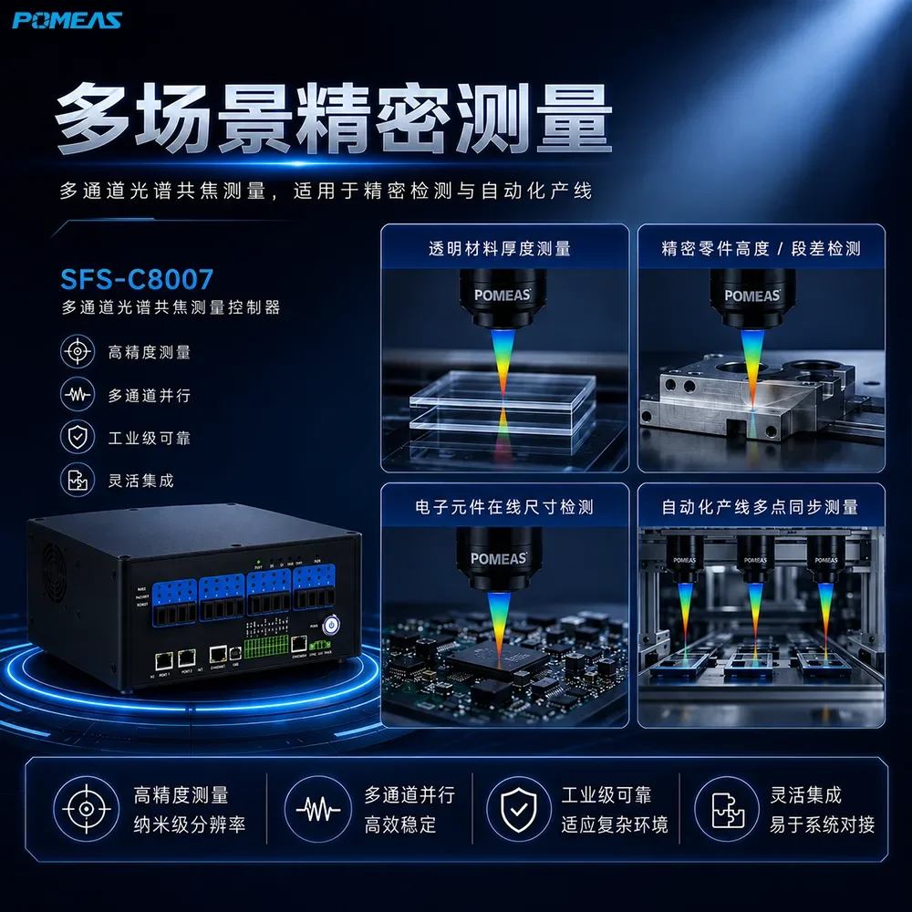20kHz多通道光谱共焦位移传感器控制器