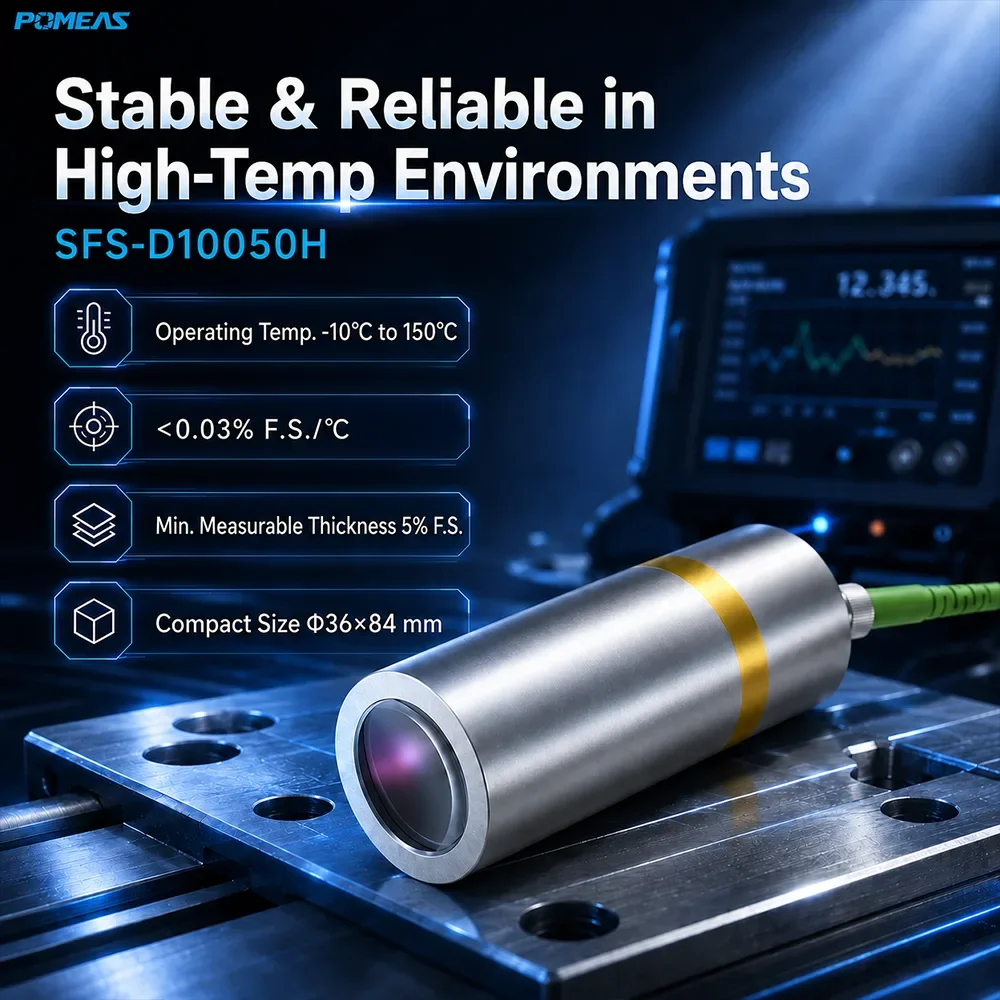 250nm High-Temperature Confocal Displacement Sensor with 50mm Reference