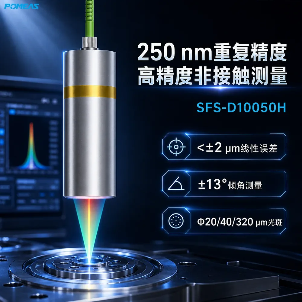 50mm参考距离250nm高温光谱共焦位移传感器