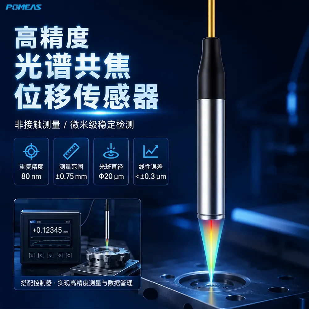 Конфокальный хроматический датчик перемещения 80 nm, рабочее расстояние 5.75 mm