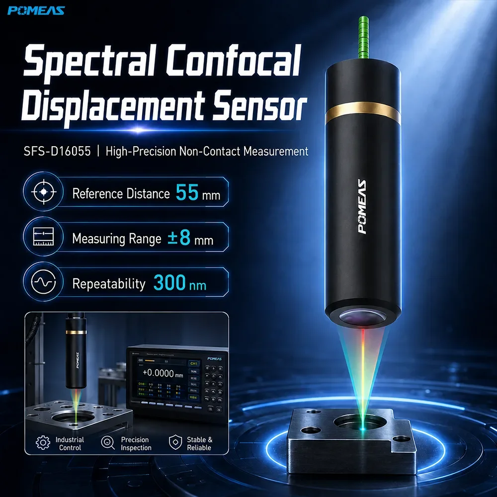 300nm Confocal Displacement Sensor with ±8mm Range