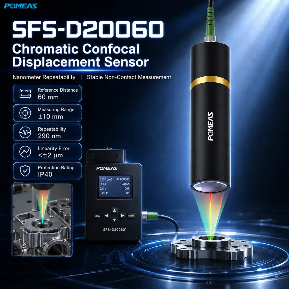 290nm Confocal Displacement Sensor with ±10mm Range