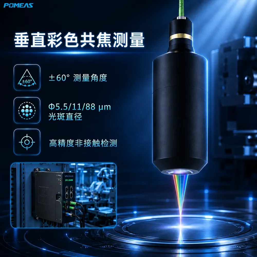 Capteur confocal chromatique de déplacement 45 nm, distance de référence 9 mm