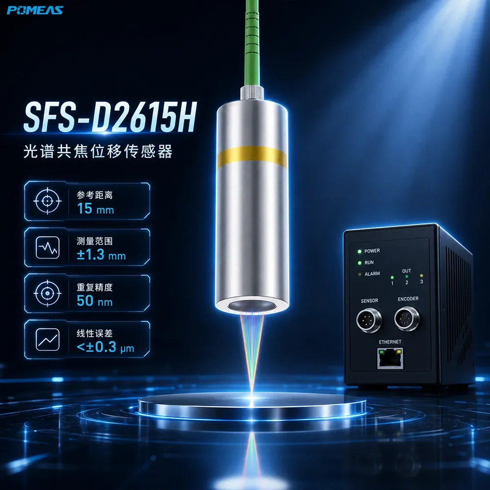 ±1.3mm量程50nm高温光谱共焦位移传感器