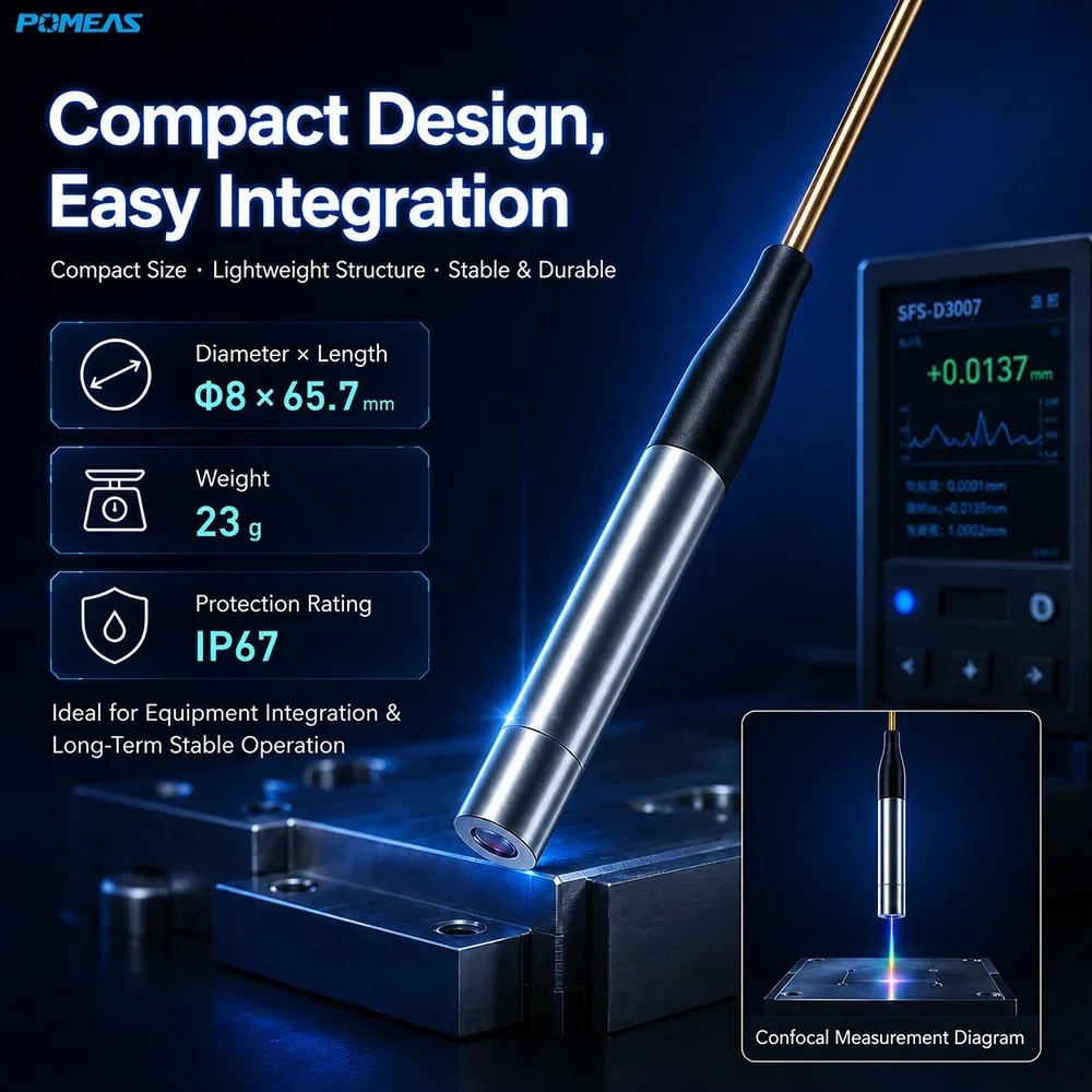 100nm Confocal Displacement Sensor with ±1.5mm Range