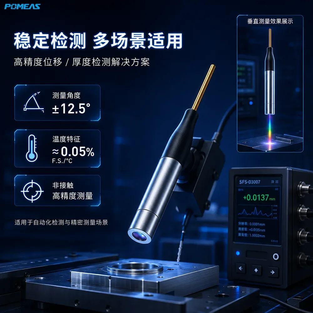 7mm参考距离100nm光谱共焦位移传感器