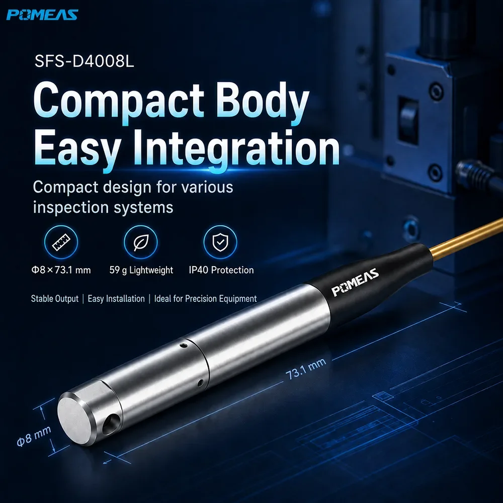 конфокальный хроматический датчик перемещения POMEAS SFS-D4008L