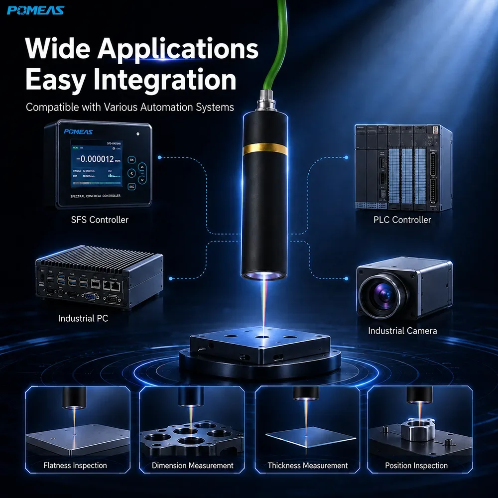 100nm High-Temperature Confocal Displacement Sensor with 38mm Reference