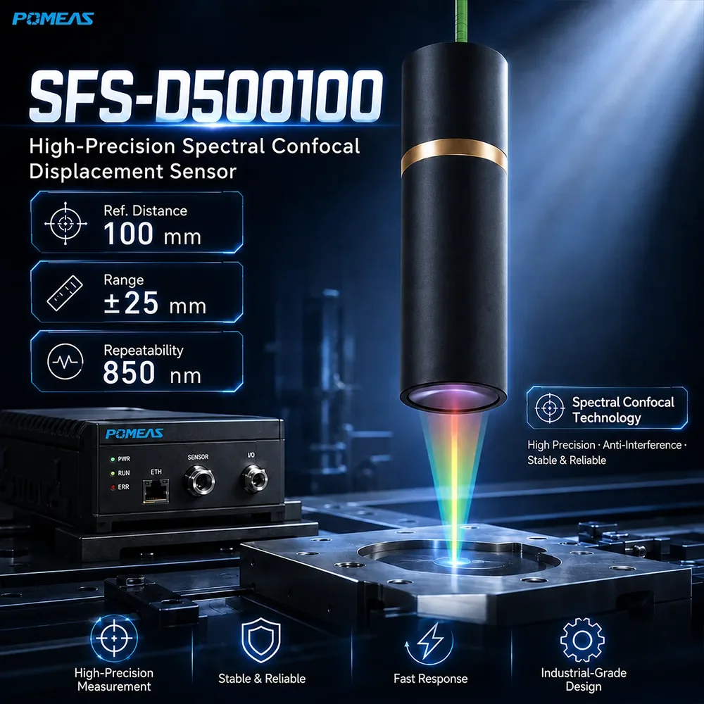 850nm Confocal Displacement Sensor with ±25mm Range