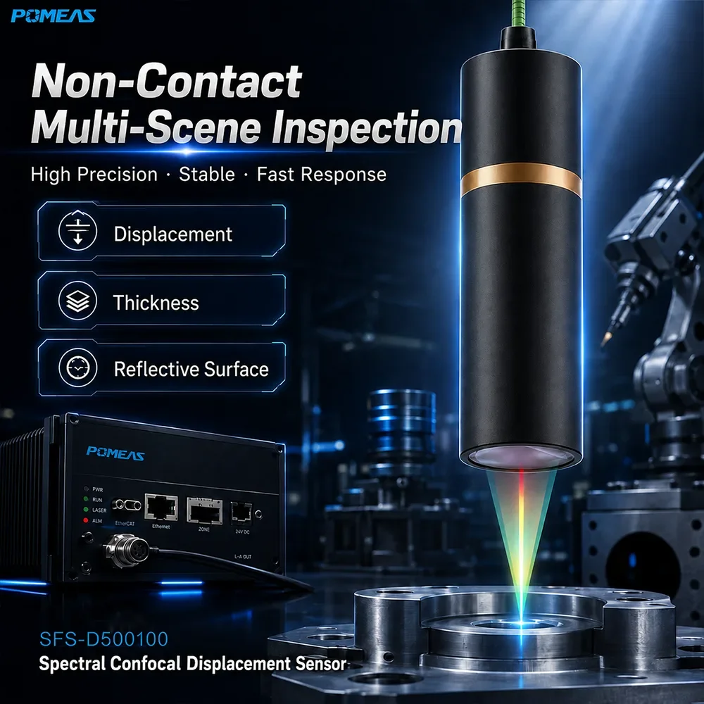 850nm Confocal Displacement Sensor with ±25mm Range