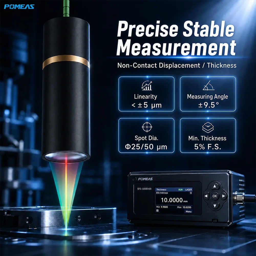 850nm Confocal Displacement Sensor with ±25mm Range