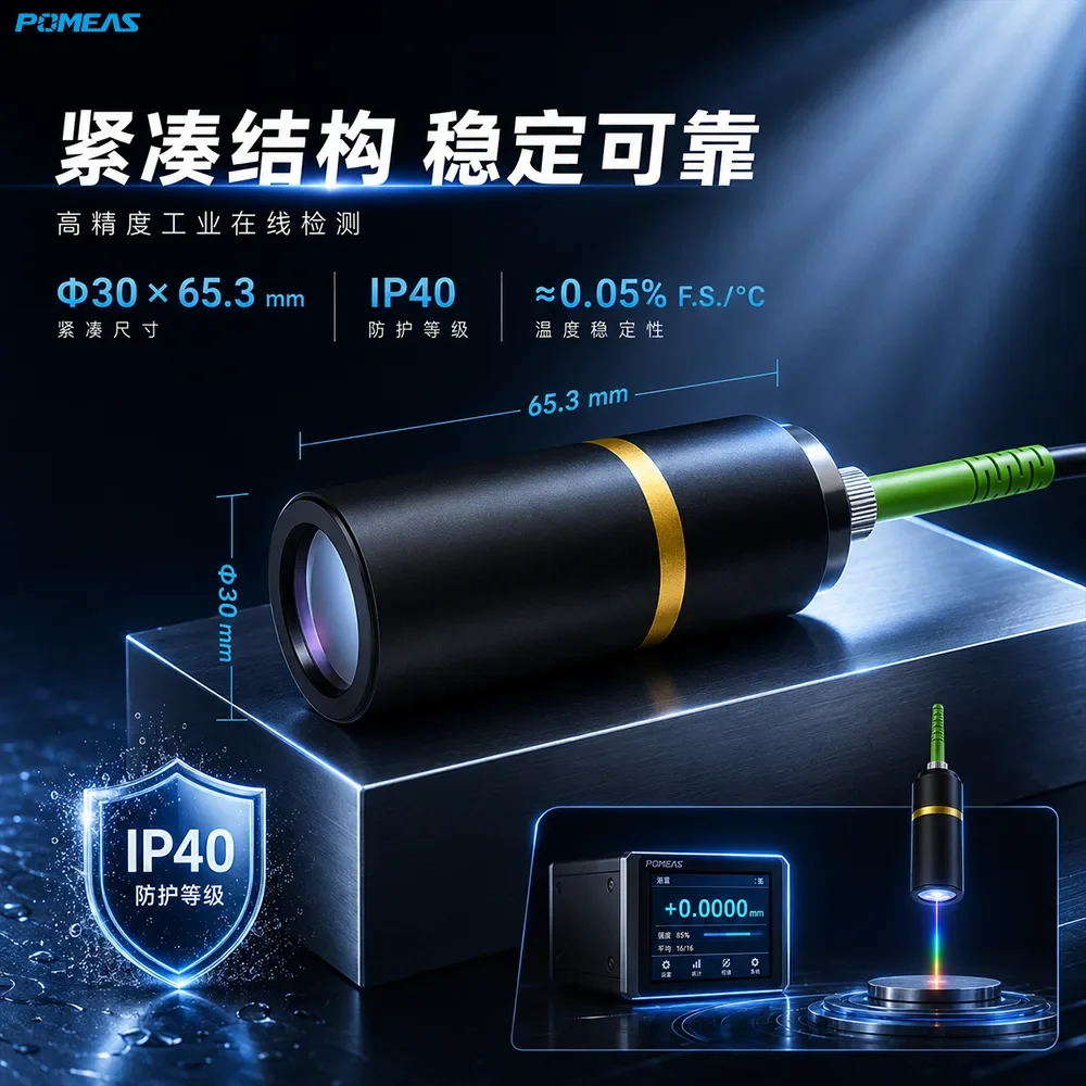 ±3mm量程140nm光谱共焦位移传感器