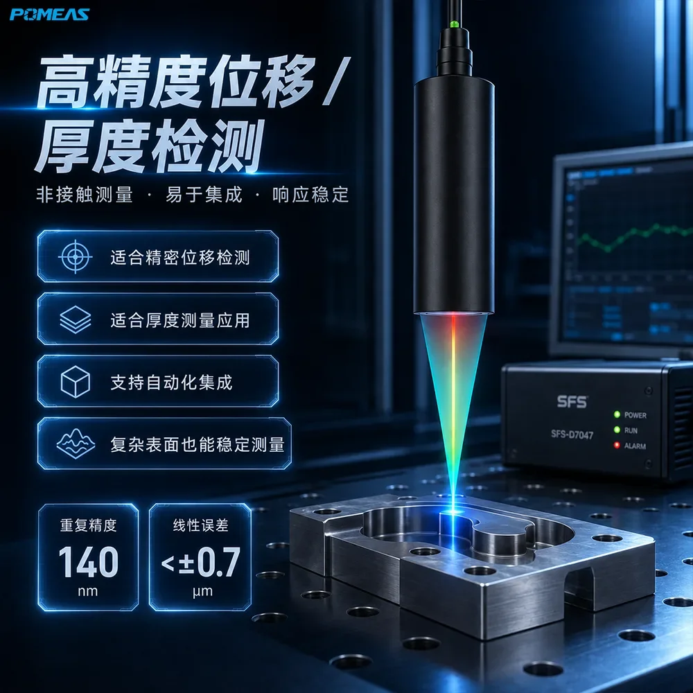47mm参考距离140nm光谱共焦位移传感器