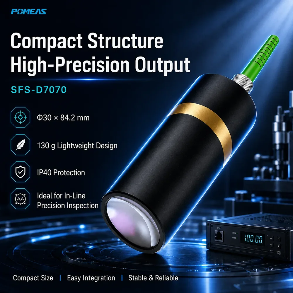 конфокальный хроматический датчик перемещения POMEAS SFS-D7070