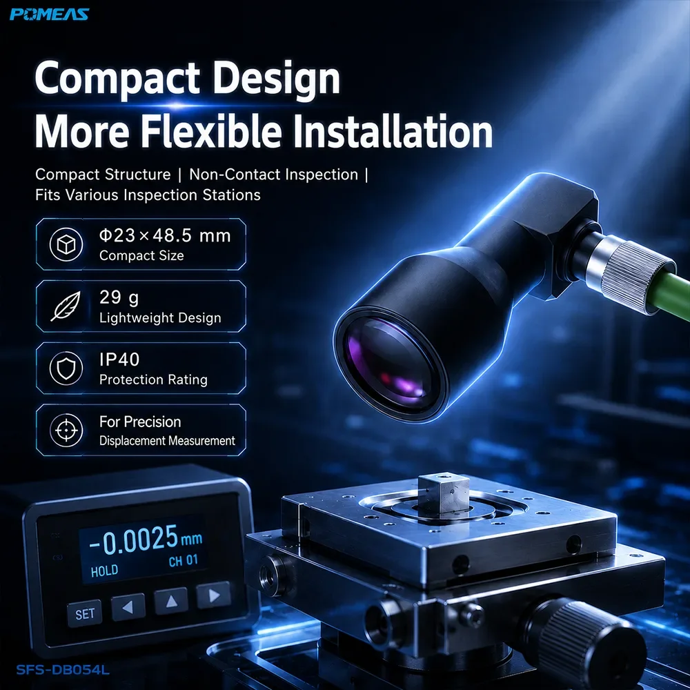 250nm Short-Body Confocal Displacement Sensor with 54.5mm Reference