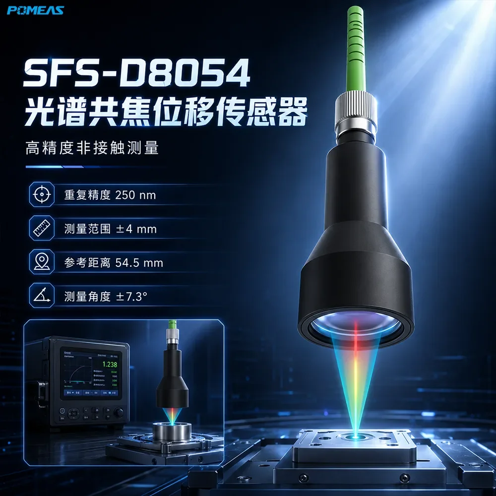 54.5mm参考距离250nm光谱共焦位移传感器