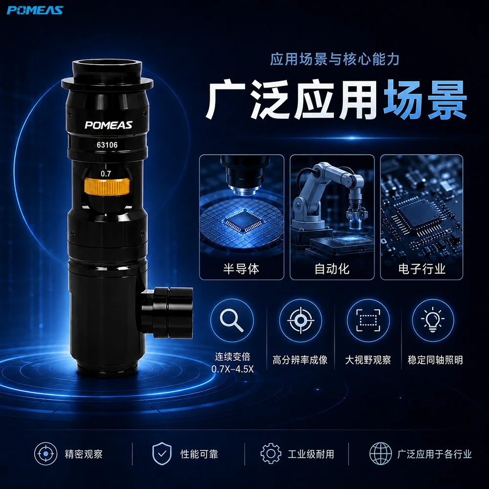 0.7X–4.5X 6.5倍同轴连续变倍工业镜头