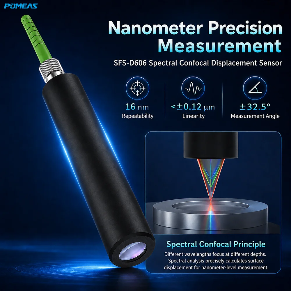 16 nm Chromatic Confocal Displacement Sensor, ±0.3 mm, 6.5 mm Ref