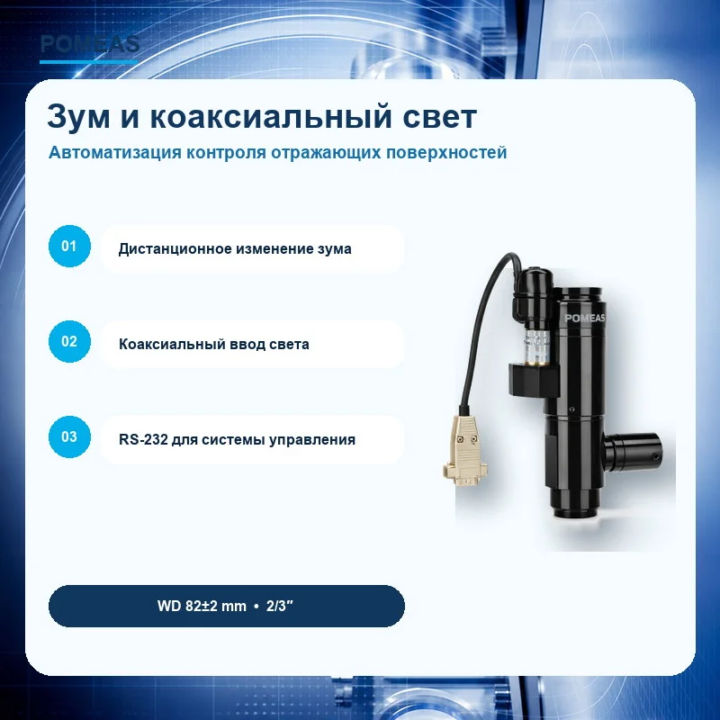 Пять параметров для выбора промышленного зум-объектива POMEAS