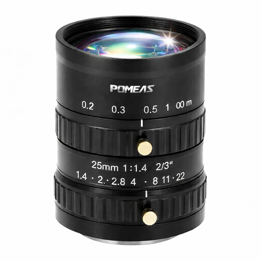 POMEAS PMS-LFEH-2514M(A) 25mm 5MP C-Mount Machine Vision Lens