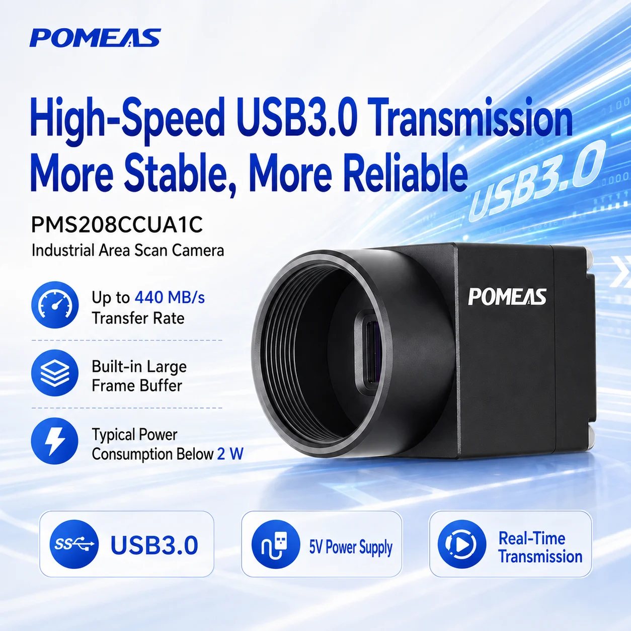 20MP USB Industrial Camera 1 Inch C-Mount Machine Vision Camera