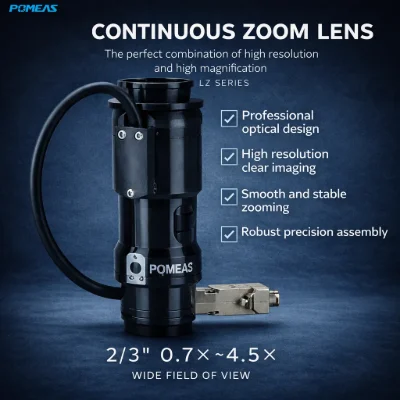 Continuous Zoom Lens 0.7X–4.5X | C-Mount Industrial Camera Lens
