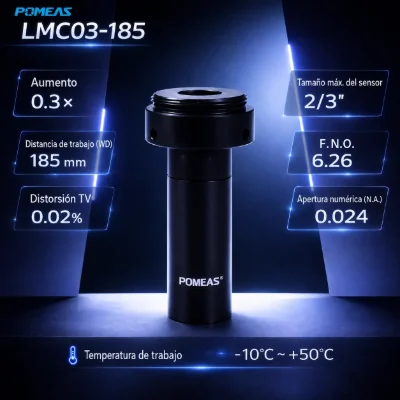 Objetivo macro 0,3X para inspección y medición industrial
