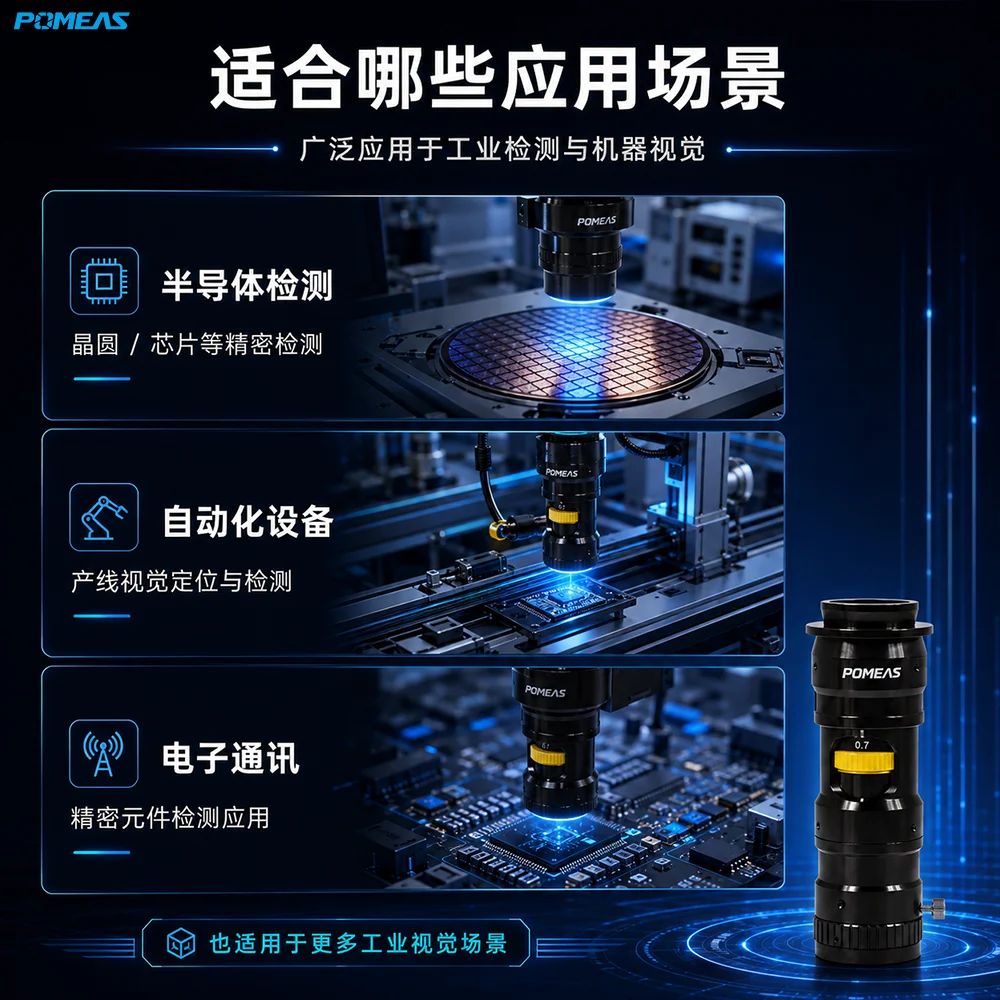 0.58X–7.5X 12.5倍连续变倍远心工业镜头