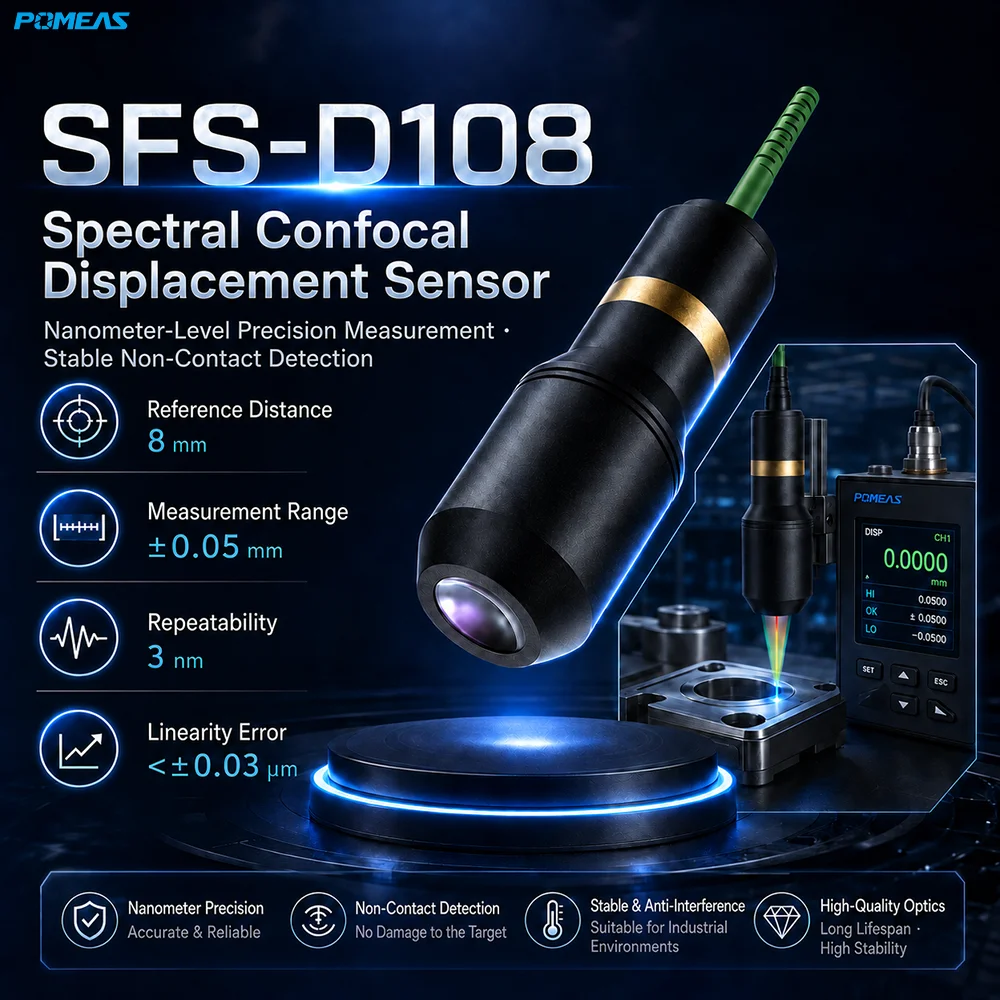 Chromatic Confocal Displacement Sensor, 3 nm Repeatability