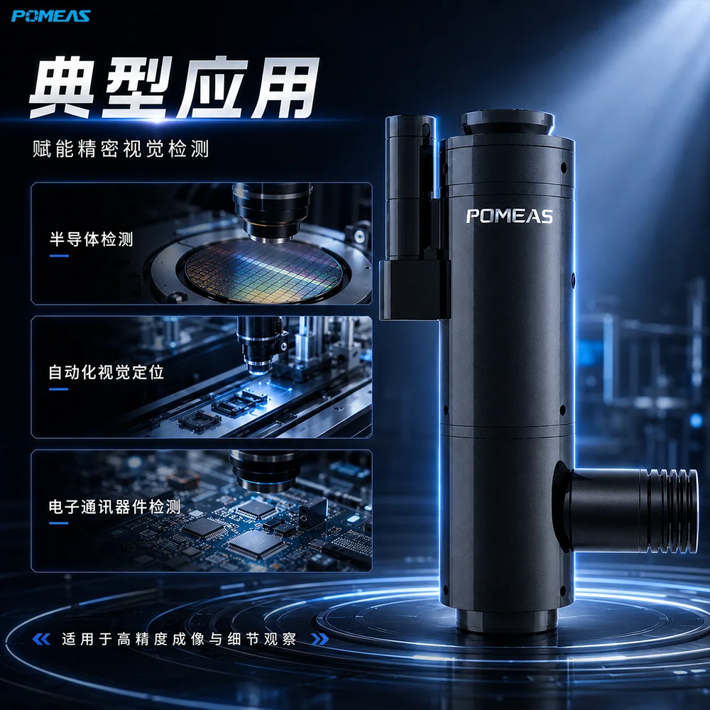 14X电动连续变倍镜头 0.55X-7.6X同轴工业镜头｜PMS-LZH-14105K