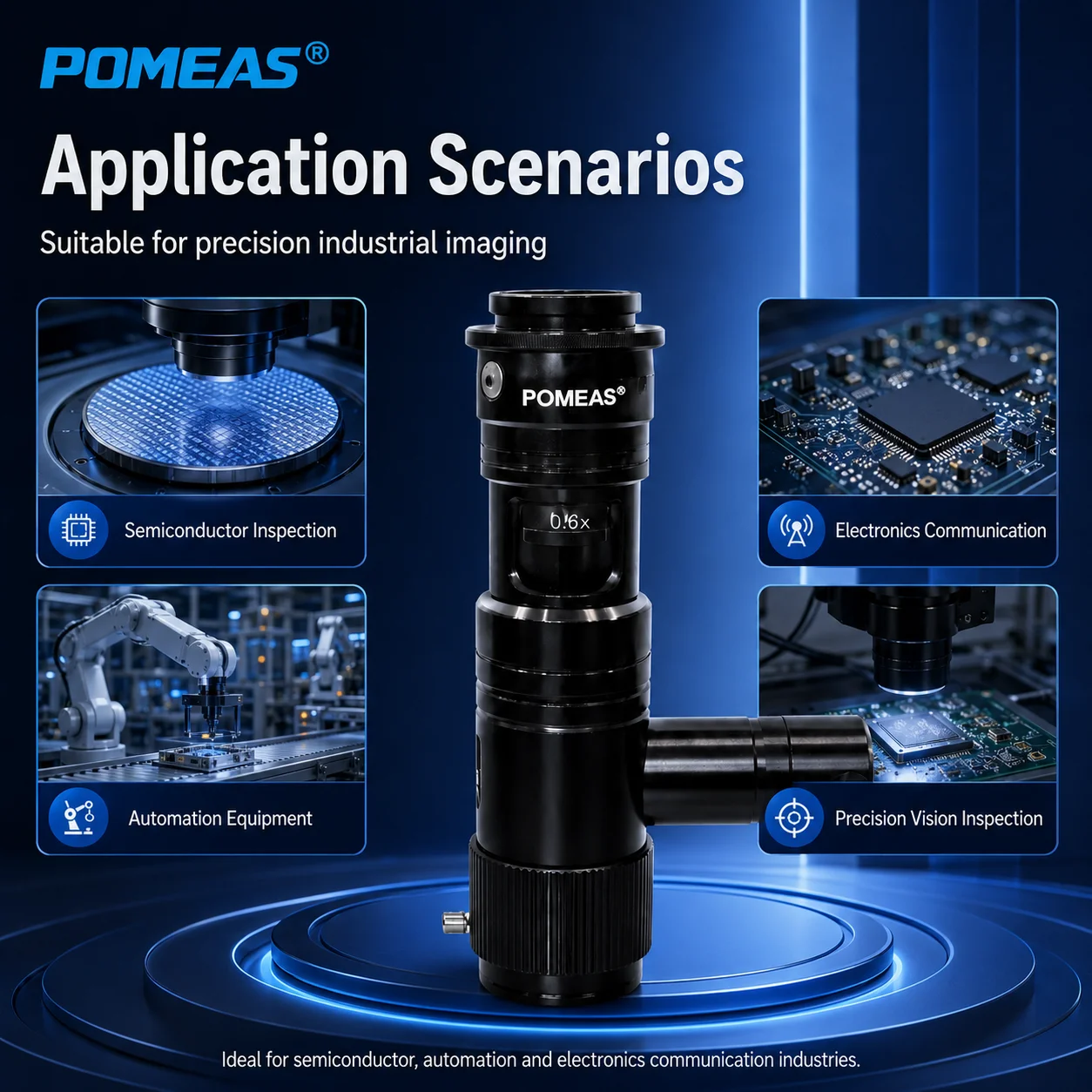 PMS-Z125D-CH12 12.5X C-Mount Zoom Lens for Machine Vision
