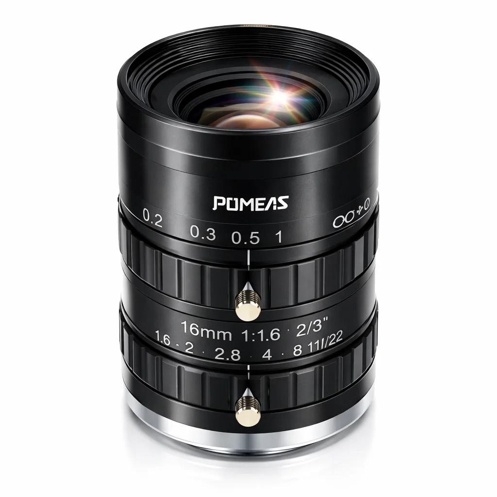 1 Inch 5MP 16mm C-Mount Machine Vision Lens | POMEAS