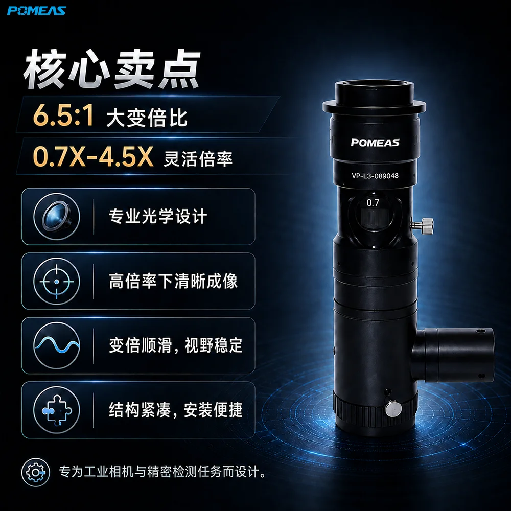 工业连续变倍镜头｜同轴照明高分辨率成像