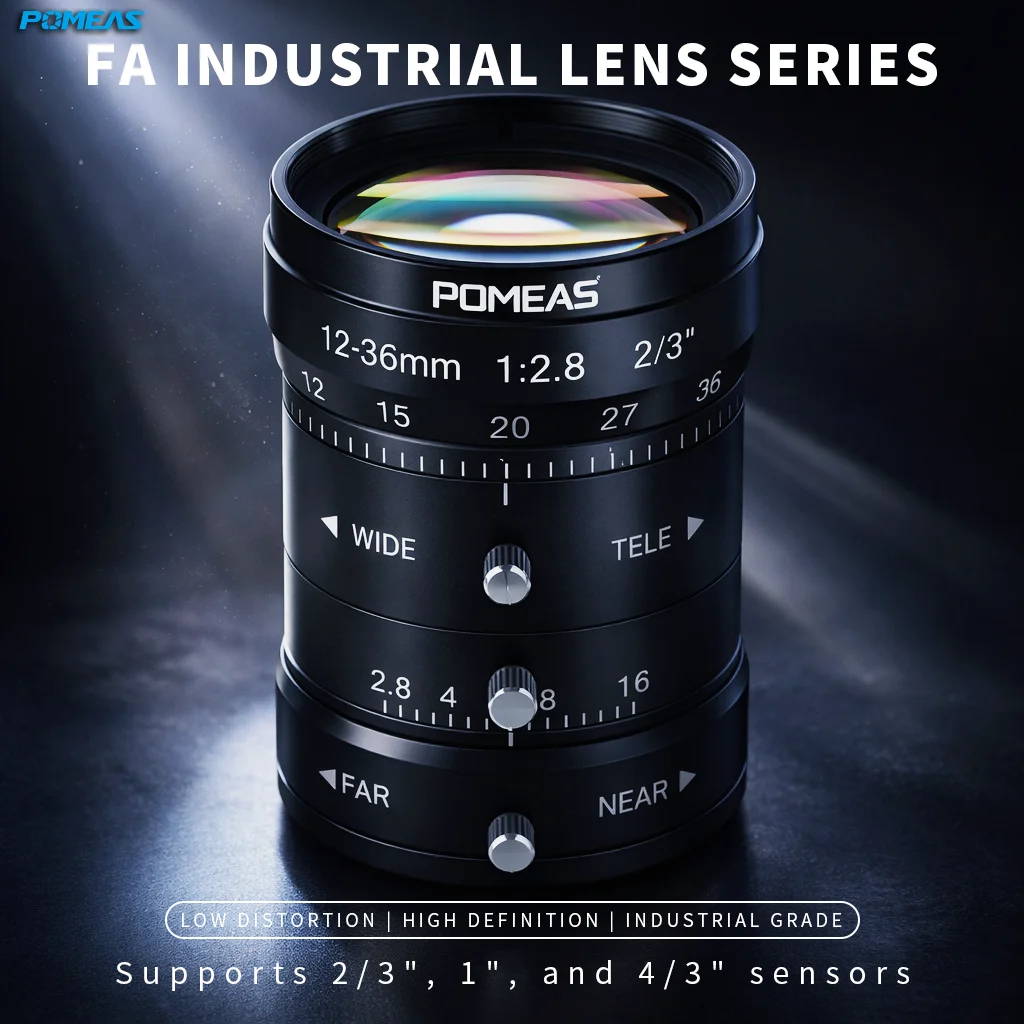 12-36mm C-Mount Machine Vision Lens for 2/3" Cameras | POMEAS