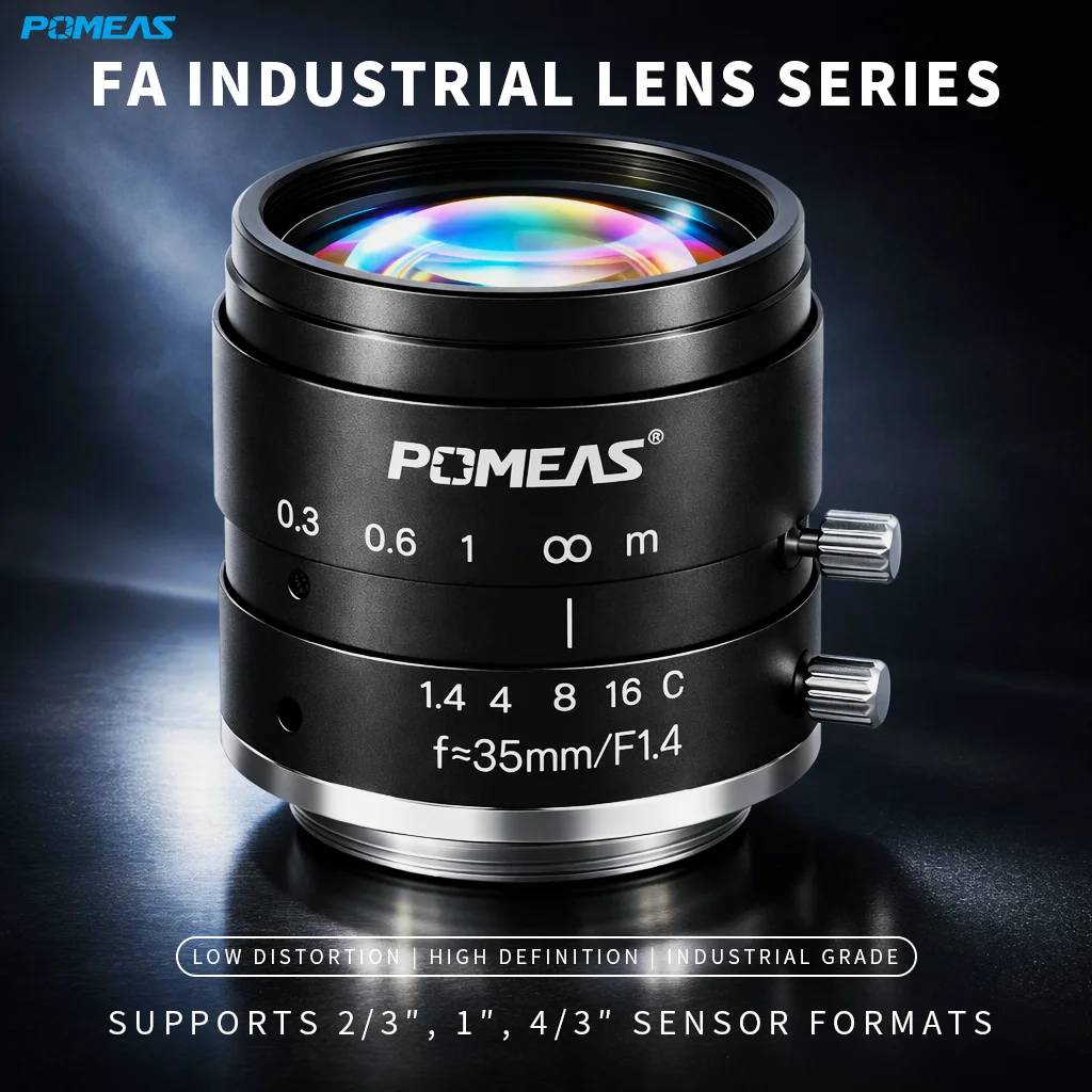 PMS-LFE-3514M 35mm F1.4 C-Mount FA Lens for Machine Vision