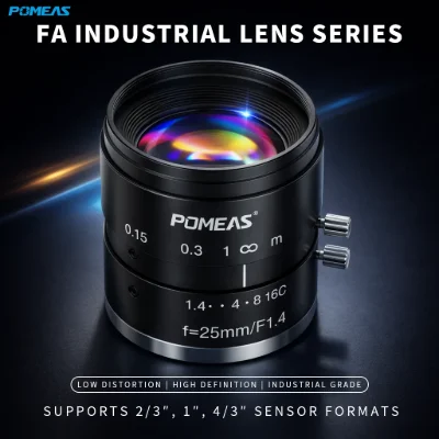 PMS-LFE-2514M 25mm F1.4 C-Mount FA Lens for Machine Vision