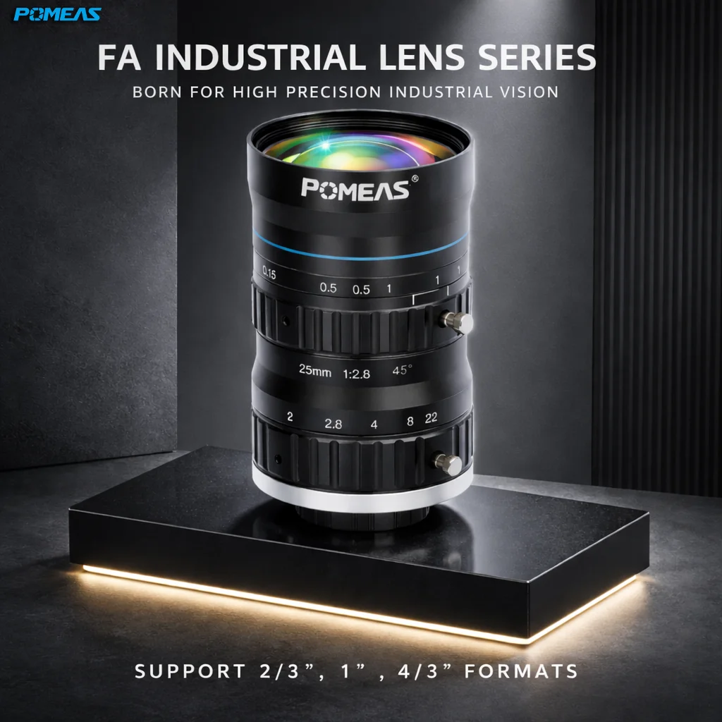 12MP 25mm C-Mount Machine Vision Lens for 4/3-Inch Cameras