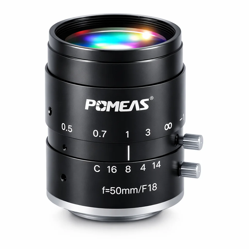 PMS-LFE-5018M 50mm F1.8 C-Mount FA Lens for Machine Vision